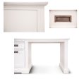 Laelia Study Computer Desk 150cm Office Executive Table Solid Acacia Wood -White Fashion