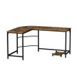 Artiss Corner Computer Desk L-Shaped Student Home Office Study Table Brown Online Sale