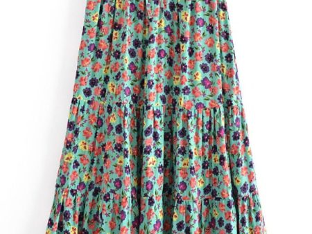 Cute Hippie Chic Long Maxi Bohemian Skirt | High Waisted | S-XL For Discount