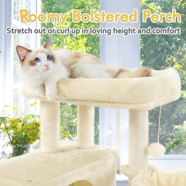 Adjustable Plush Cat Tree | 97cm Brown Sale