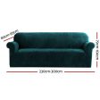 Artiss Velvet Sofa Cover Plush Couch Cover Lounge Slipcover 4 Seater Agate Green Supply