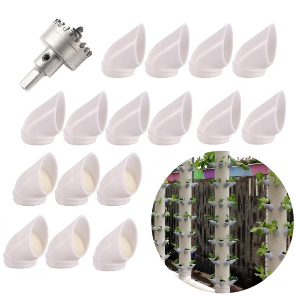 Hydroponic Vertical Garden PVC Insert Pots | 30PCS + Drill Bit For Sale