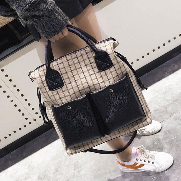 High Quality Leopard Patchwork Shoulder Bag For Discount