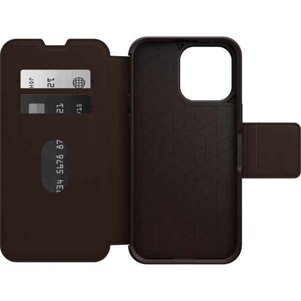 OTTERBOX Apple iPhone 14 Pro Max Strada Series Case - Espresso (Brown) (77-88568), Wireless Charge Compatible, Credit Card Storage Sale