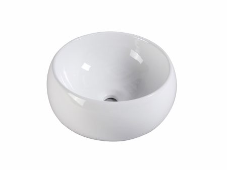 Muriel 40 x 40 x 15.5cm White Ceramic Bathroom Basin Vanity Sink Round Above Counter Top Mount Bowl Hot on Sale