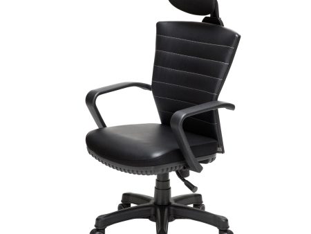 Korean Black Office Chair Ergonomic Cozy Sale