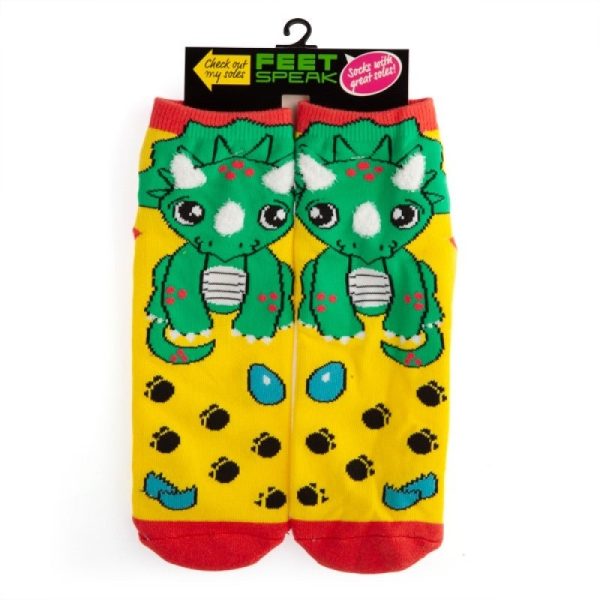 Triceratops Feet Speak Socks Fashion