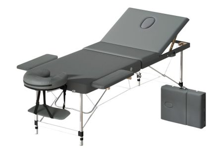 Zenses Massage Table Portable 3 Fold Aluminium Therapy Beauty Bed Waxing 75CM Supply