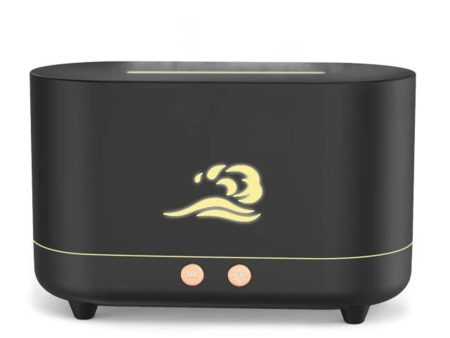 GOMINIMO Flame Humidifier Wind 225ml Black GO-AD-103-HGJ Supply