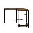 Artiss Corner Computer Desk L-Shaped Student Home Office Study Table Brown Online Sale