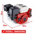 Baumr-AG 6.5HP Petrol Engine Stationary Motor OHV Horizontal Shaft Electric Start Recoil Online now