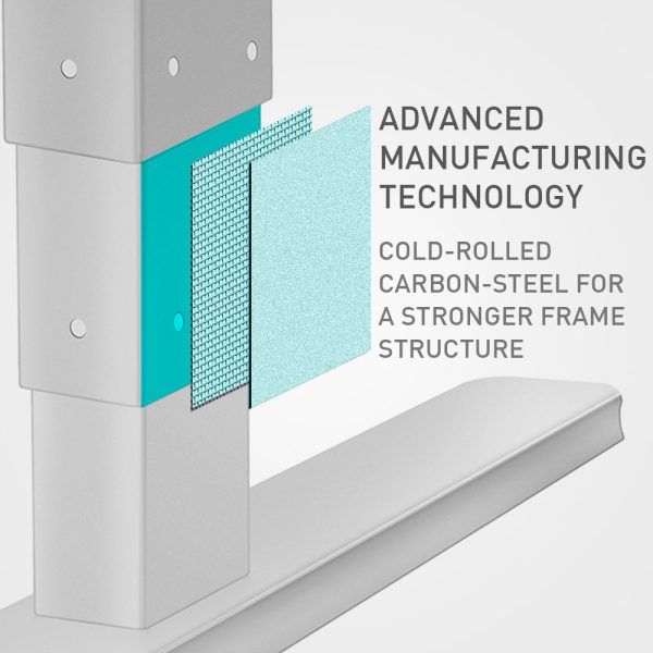 FORTIA Height Adjustable Standing Desk Frame Only - Sit Stand Electric Office WO Online