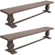 Florence  2pc Timber Dining Table Seat Bench 230cm French Provincial Pedestal Hot on Sale