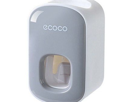 Ecoco Wall mount auto ands Free Toothpaste Dispenser Automatic Toothpaste Squeezer Bathroom Toothpaste Holder Grey For Discount