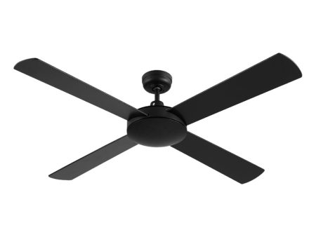 Devanti 52   Ceiling Fan w Remote - Black For Discount