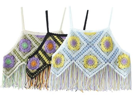 Bohemian Beach Crop Top With Tassels | Various Colours | Free Size Sale