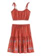 Women s Casual Boho Two Piece Outfit | Beach Styled Top + Bohemian Skirt | S-L | Various Colours For Sale