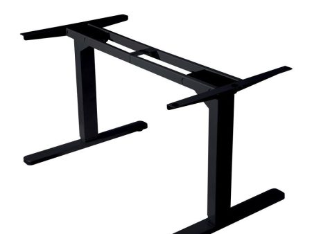 FORTIA Height Adjustable Standing Desk Frame Only Sit Stand Electric Office Blk Online now