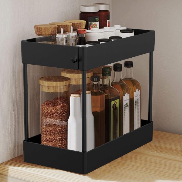 2 Tier Multi-Purpose Under Sink Organizer Shelf Storage Rack for Bathroom and Kitchen Online now