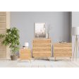 Olearia  Storage Cabinet Buffet Chest of 4 Drawer Mango Wood Rattan Natural Fashion