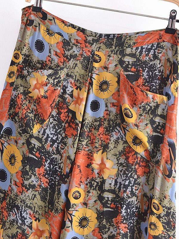 Groovy Hippie Loose Long Pants | Flower Design | S-L Sale