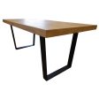 Petunia  Dining Table 180cm Elm Timber Wood Black Metal Leg - Natural Online Hot Sale