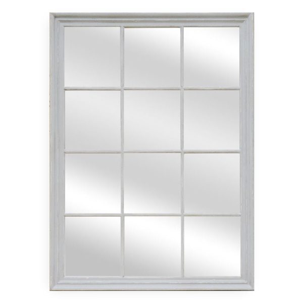 Window Style Mirror - White Rectangle 95cm x 130cm Supply