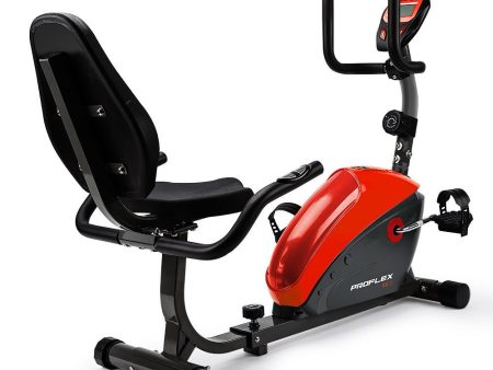 Proflex Magnetic Recumbent Exercise Bike Fitness Cycle Trainer with LCD Display Fashion