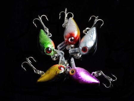 5x 3cm Popper Crank Bait Fishing Lure Lures Surface Tackle Saltwater Hot on Sale