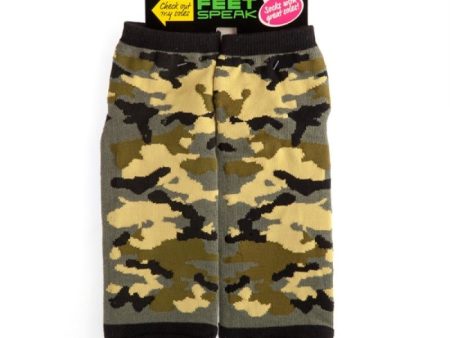 Camo Feet Speak Socks For Cheap