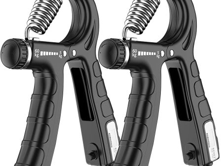 2 Pack Adjustable Hand Grip Strengthener for Hand Grip Strength and Wrist Rehabilitation (Resistance 5-60 kg) Online Hot Sale