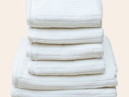 White Stripe Organic Soft 6 pcs Towel Set Online now