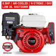 Baumr-AG 6.5HP Petrol Engine Stationary Motor OHV Horizontal Shaft Electric Start Recoil Online now