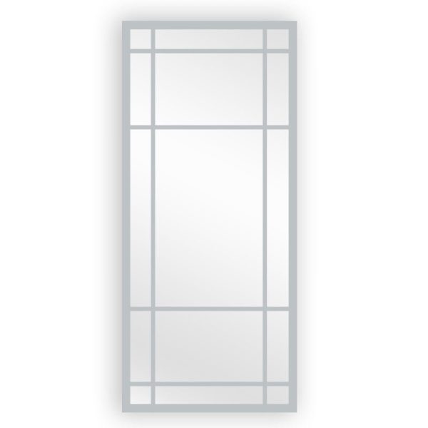 Window Style Mirror Full Length - White 80 CM x 180 CM For Sale