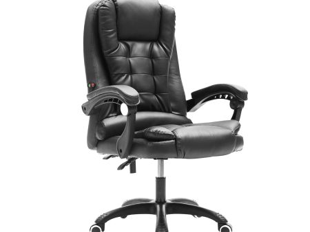 La Bella Black Massage Vibration Ergonomic Executive Office Chair Fashion