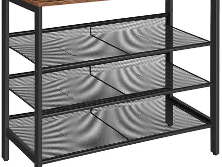 4-Tier Shoe Rack, Industrial Shoe Organizer Storage Bench Cheap