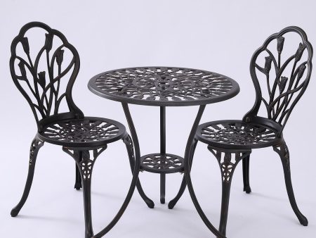 2 Seater Dominique Cast Aluminium Bistro Set Cheap