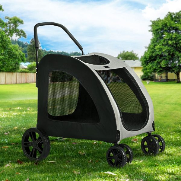 i.Pet Pet Dog Stroller Pram Large Carrier Cat Travel Foldable Strollers 4 Wheels Online Hot Sale