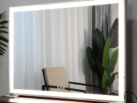 Large Hollywood Makeup Mirror 3 Modes Lighted and Smart Touch Control (92 x 68 cm) Online Hot Sale