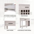 Foxglove Sideboard Buffet Wine Cabinet Bar Bottle Wooden Storage Rack - White Discount