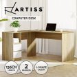 Artiss Corner Computer Desk Office Study Desks Table Drawers L-Shape Workstation Hot on Sale