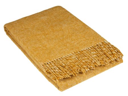 Cambridge Throw - 100% NZ Wool -  Mustard Online Hot Sale