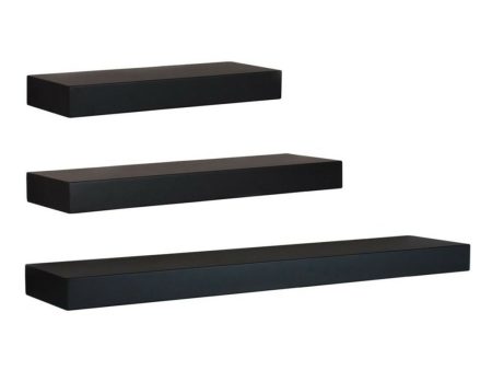 Ekkio Floating Shelf Set of 3 Black EK-WS-100-SH Fashion