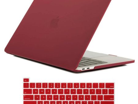 Dark Red MacBook Pro 13 inch 2020 A2338 A2251 A2289 Matte Shell Case Keyboard Cover Touch Bar Discount