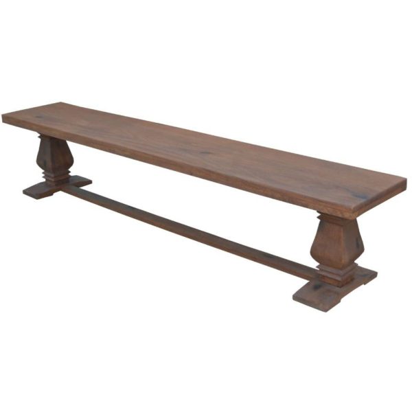 Florence  Dining Table Seat Bench 230cm French Provincial Pedestal Solid Timber Supply