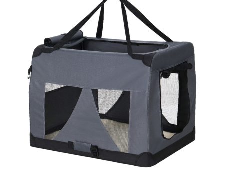 i.Pet Pet Carrier Soft Crate Dog Cat Travel Portable Cage Kennel Foldable Car M Sale