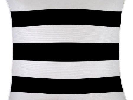 Cushion Cover-With Piping-Deck Stripe Black and White-45cm x 45cm Fashion