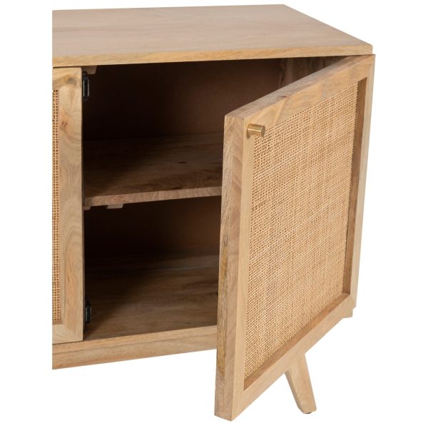 Olearia  Buffet Table 100cm 2 Door Solid Mango Wood Storage Cabinet Natural Sale