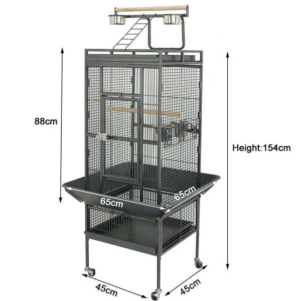 154cm Pet Bird cage Large Play Top Parrot Cockatiel Cockatoo Parakeet Finch Pet For Discount