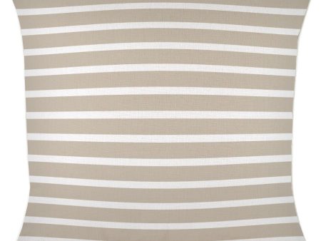 Cushion Cover-With Piping-Hampton Stripe Beige-60cm x 60cm Hot on Sale